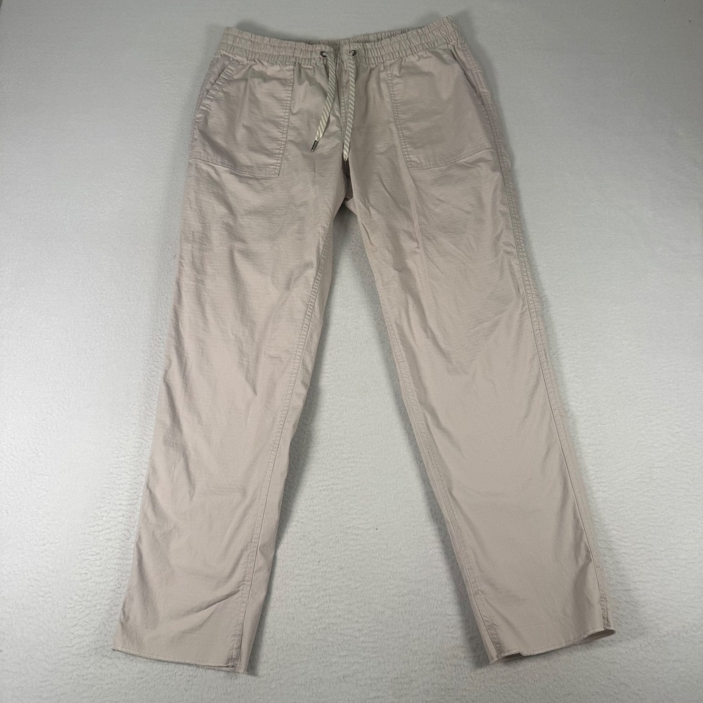 Vuori Ripstop Jogger Mens M Tan Cotton Stretch Gorpcore Hiking‎ Pants Raw Hem